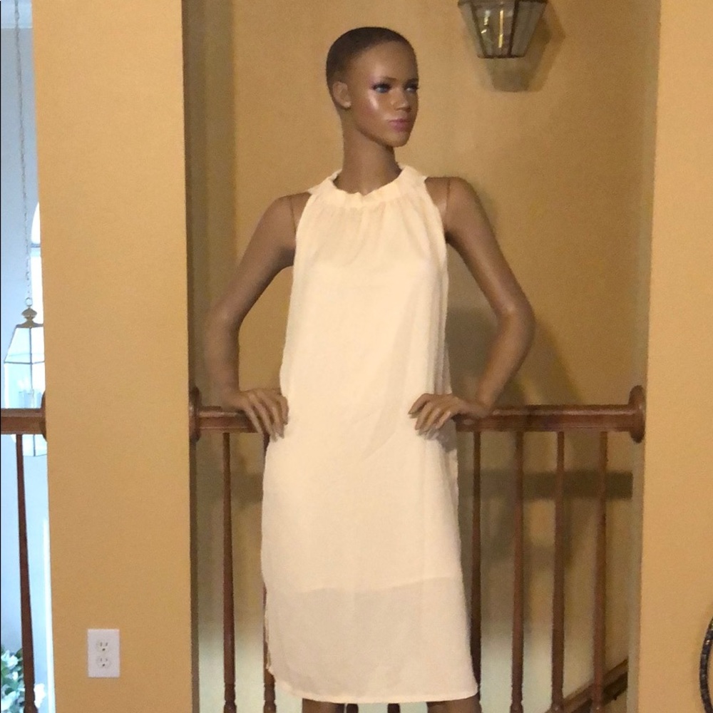Prologue midi shift dress in lemon yellow